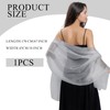 Liameph Shawl for Women,Silver Scarf,Sparkling Metallic Shawls,Light and Breathable,Fashionable and
