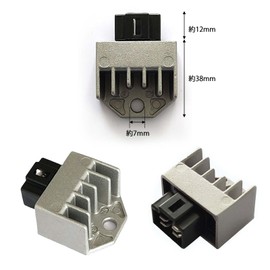 1 x 4 Pin Regulator 12V Motorcycle Regulator Rectifier Voltage Regulator Rectifier Durable Voltage Control Replacement for Many Models DY100 WH100 AF24 AF27 AF28 Motorcycle Accessories Current Parts