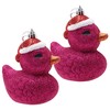 Christmas Concepts® Pack of 2-110mm (4.3") Hot Pink Glittery Festive
