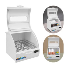 Countertop Dishwasher with 4 Washing Programs, 1200W Portable Mini Dishwasher with Touch Screen for Homes, Dormitories, Recreational Vehicle(White)