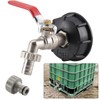 S60X6 IBC Garden Tap Drain Tank Adapter Brass with Hose