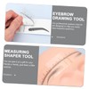 Baluue 10pcs Disposable Sticker Ruler Brow Stencil Eyebrow Ruler Face
