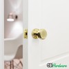 EAI Lined Door Knobs Polished Brass | 1 Pair of