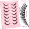 False Eyelashes 6D Lightweight Natural Comfortable Demi Wispy Cat Eye