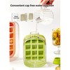 Ice Cube Bottle with Straw, 2 in 1 Water Bottle,