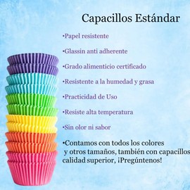 300 Capacillos De Colores 72 Estandar Cupcakes 10 Colores
