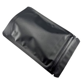 WACCOMT Pack Pack of 50 Stand Up Mat Aluminium Foil Zip Bags Storage Bag for Food Odour-Proof Long Term Storage (11 x 16 cm (4.3 x 6.3 inches), Black)