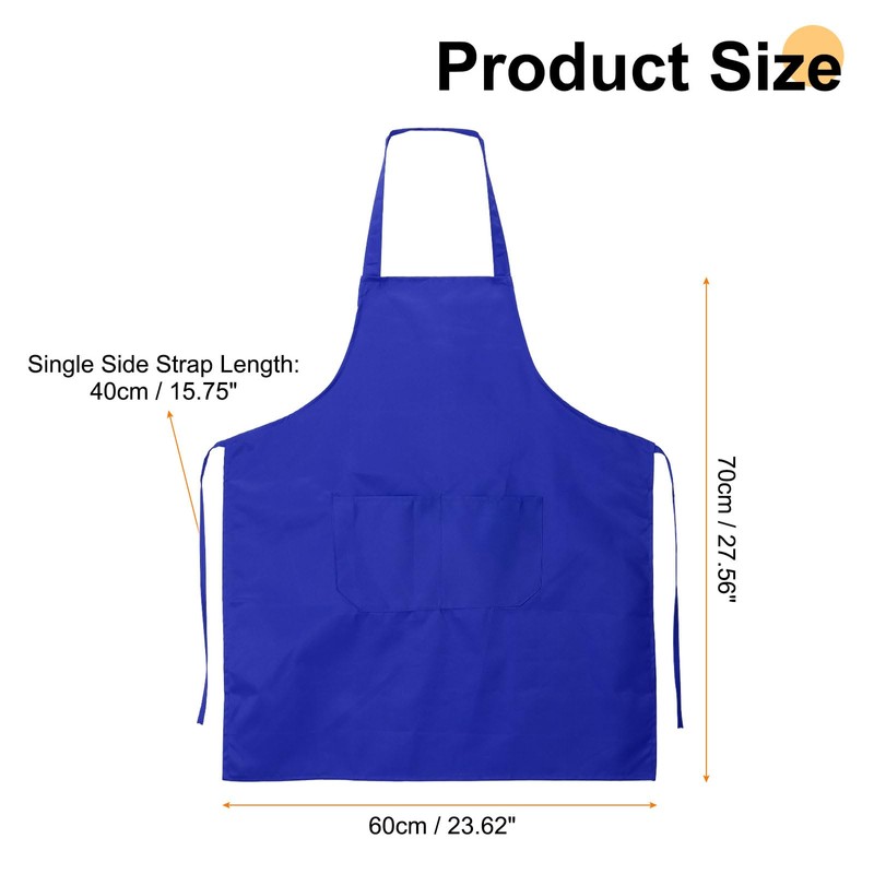 sourcing map 4pcs Bib Apron 70x60cm Unisex Restaurant Kitchen Cooking