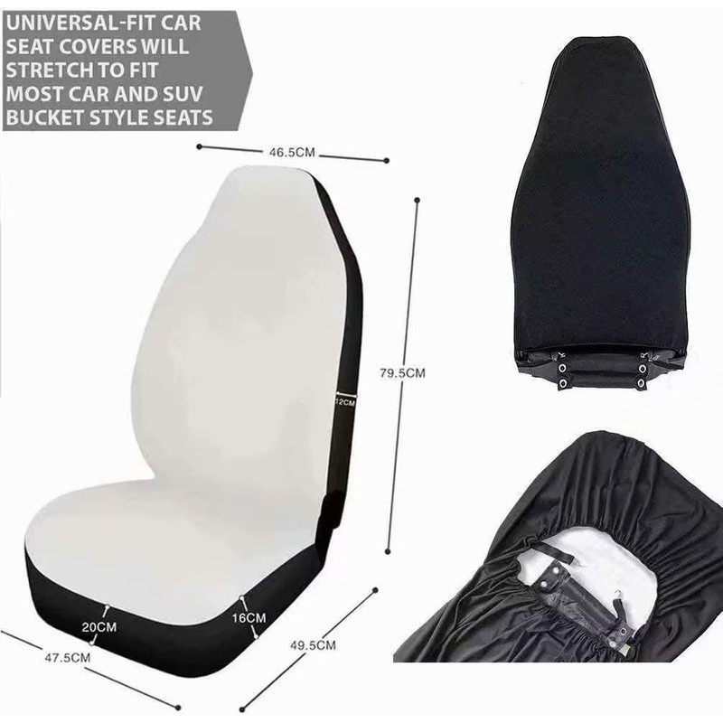 Belidome 4 Pcs Daisy Flower Car Seat Covers Full Set