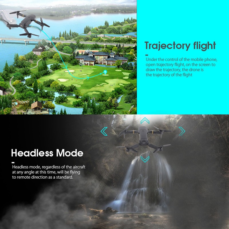 Foldable WIFI Drone HD 4K Aerial Camera Fixed Height RC