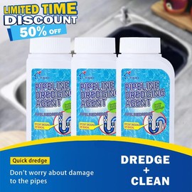 Liapu Powerful Pipe Dredging Agent for Kitchen and Toilet Pipelines - Dissolves 200+ Blockages and Kills 99% of Bacteria:_3 Pcs