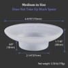 2 x Glass Soap Dish Replacement for Bathroom Accessories (Transparent)