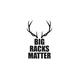 Big Racks Matter Decal Vinyl Sticker Auto Car Truck Wall Laptop | Carbon Fiber | 3.5" x 5.5"