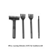 OWDEN 4Pcs. lacing chisels kit (1/8") for leathercraft,1Prong,4Porng,4Prong(Angled),8Prong(set)