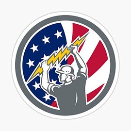 3 pcs Electrician Hard Hat Stickers, for Hard Hat, Window, Car Electrical Safety Helmet Union Decals