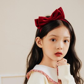shefun JP228 Kids Headband Black Red Set of 2 Children's Headband for Children Recitals Velour Ribbon Bowknot Girls Gift Hair Accessory Hair Ornament