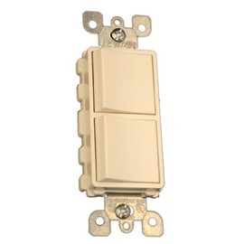 Leviton 5641-T 15 Amp, 120/277 Volt, Decora Single-Pole / 3-Way AC Combination Switch, Commercial Grade, Grounding, Light Almond