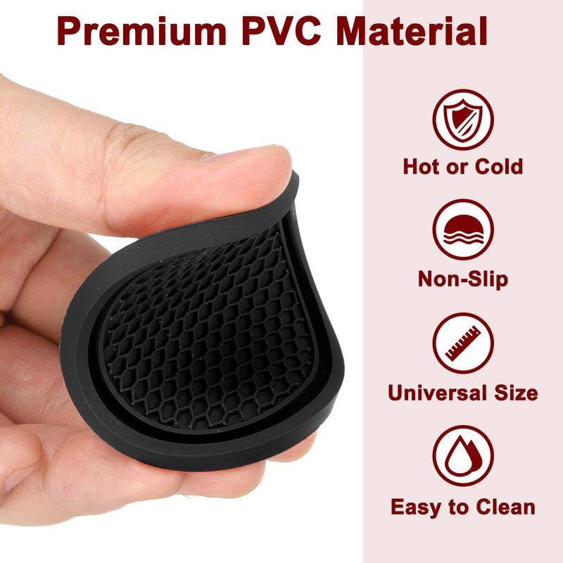 sourcing map 2pcs Car Cup Coasters Universal PVC Car Cup