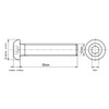 M12 (12mm x 35mm) Button Head Screws Allen Socket Bolts