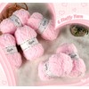 ilauke Fluffy Yarn 6x50g, Pink Fluffy Wool for Knitting, Flutterby