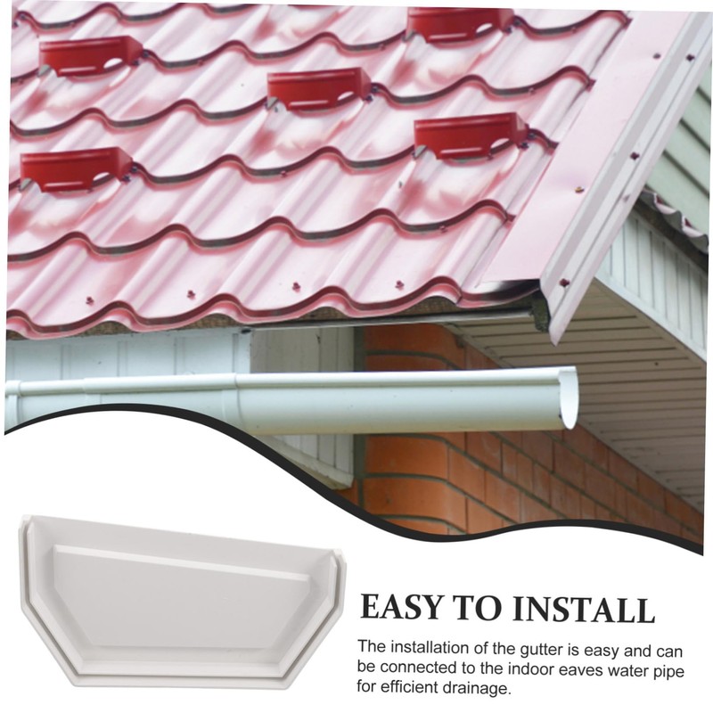 OSALADI Downspout Accessories Gutter Downspout End Cap Rain Gutter End