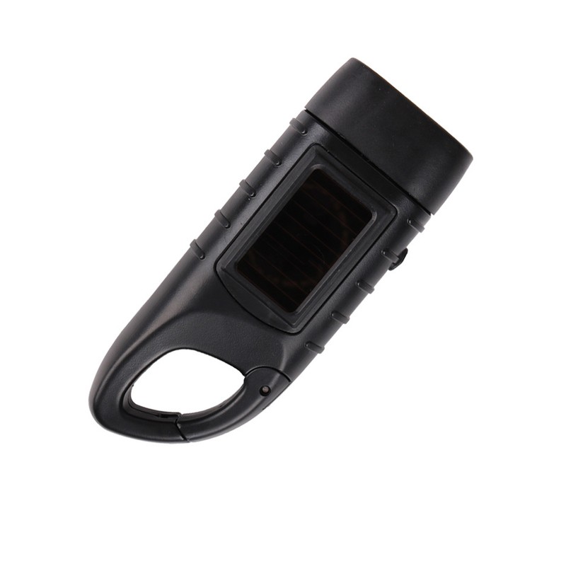 LED Portable Flashlight Multifunction Solar Charging Manual Power Generation Torch