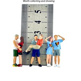 Perfeclan Miniature People Figurines Mini Statues 1/64 Scale Miniature Scenes People Figures Painted Figures for Family