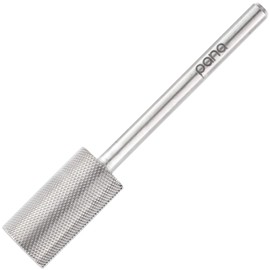 Pana 3/32" Flat Top Nail Carbide Bit - Silver Large Barrel Head (Grit: Extra Fine - XF) for Electric Dremel Drill Machine