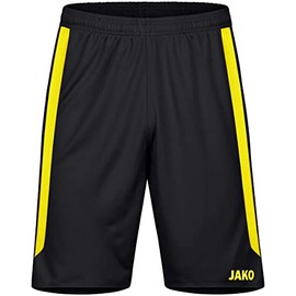 JAKO Unisex Kid's Sporthose Power Shorts, Black/Citro, 116 (EU)