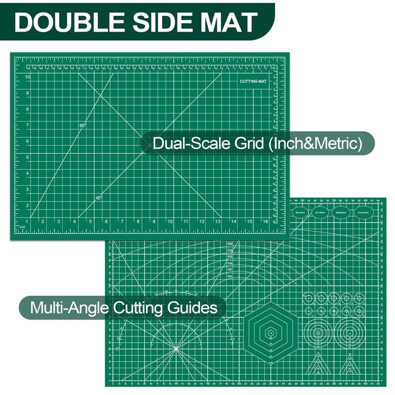 Self Healing Cutting Mat 12×18 Inch, Fabric Cutting Mats for