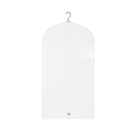 Trend CaseUK White 60in Premium Quality Breathable Garment Bags for Suits and Dresses, Durable Garment Covers for Travel and Storage, Perfect for Home and Trip Use (1 Pack)