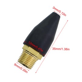 Guifeng 6PCS Black Rubber Tip Air Tool 35mm Air Tip Parts Air Tool Parts Blow Gun Rubber Tip Nozzle Air Gun Tip For Air Tip Tips