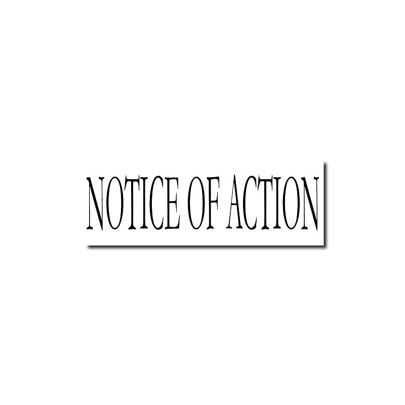 Acorn Sales - Large Notice Of Action Rubber Stamp