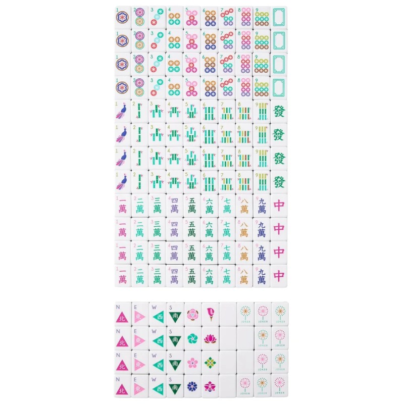160 Acrylic Mahjong Tiles Rose Red Four-Player Mahjong in Stock