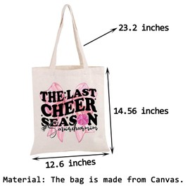 Cheerleader Mom Tote Bag The Last Cheer Season Cheer Mom Tote Bag Cheer Competition Gift, The Last Cheer Tote Bag