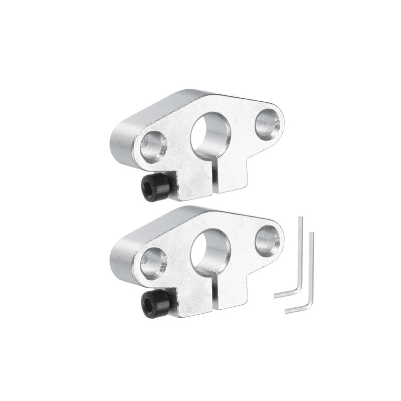 sourcing map 2pcs SHF10 Aluminum Linear Rod Rail Shaft Support