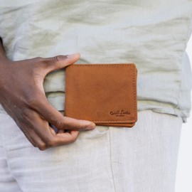 Gusti Leder Foster Men's Wallet, Genuine Leather Wallet with Coin Compartment and Many Card Slots, Vintage Look, Robust Cowhide Leather, High-Quality Workmanship, Brown