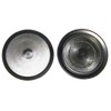 2 1/2" 2.5 inch Flush Mount Black Plastic Body and