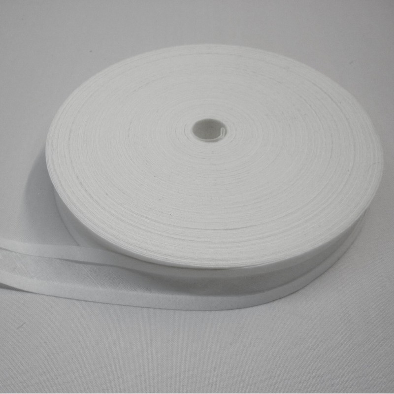 White 100% Cotton 1" (25mm) Bias Binding Tape (1 Quantity