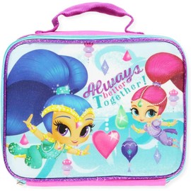 Handle SHIMMER & SHINE Insulated Lunch Bag Girls Travel Snack Box, New