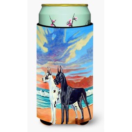 Caroline's Treasures 7051TBC at Sunset Great Dane Harlequin and Black Tall Boy Hugger Can Cooler Sleeve Hugger Machine Washable Drink Sleeve Hugger Collapsible Insulator Beverage Insulated Holder