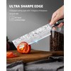 MOSFiATA 7” Nakiri Chef's Knife with Finger Guard, German High