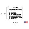 Funny Golf Instructions Drink Coaster Set Gift For Golfer Dad