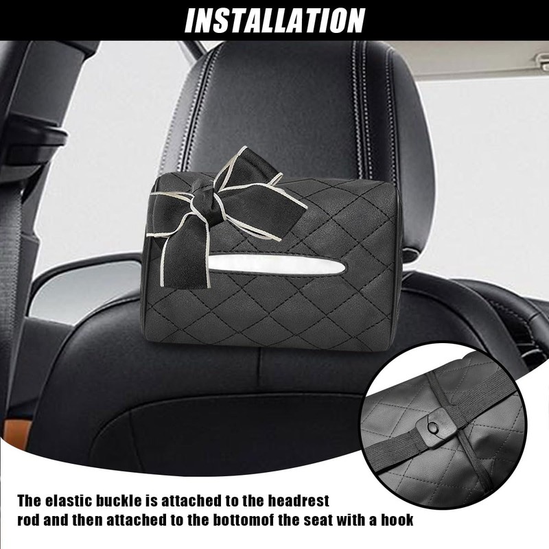 DUSCOKE Large Car Tissue Holder for 120 Standard Tissues –