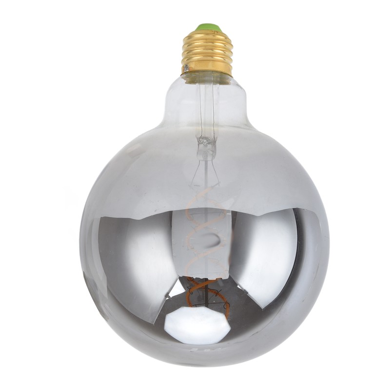 LED Vintage Edison Light Bulb Dimmable Antique Half Chrome Light