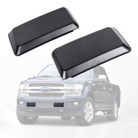 EzMech Front Bumper Pad 2018-2020 Compatible With Ford F-150 F150 Front Bumper Cover Trim (Set) Driver Side And Passenger Side Front Bumper Guards Inserts Pads Caps Textured Black