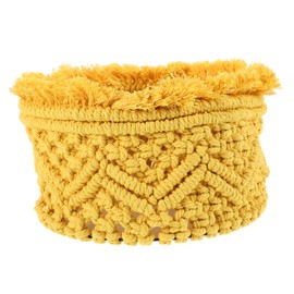 CAXUSD Nordic Style Cotton Rope Basket Versatile Storage for Cosmetics Fruits and Plants Foldable Portable Basket for Small Spaces
