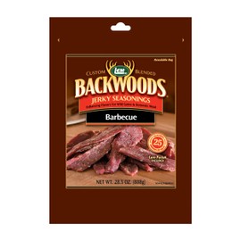 LEM Products Backwoods BBQ Jerky Seasoning, Ideal for Wild Game and Domestic Meat, Seasons Up to 25 Pounds of Meat, 28.5 Ounce Packet with Pre-Measured Cure Packet Included