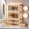 LiliGloris Makeup Organizer with Drawers & Compartments, Modular Stackable Cosmetic
