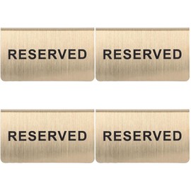 ABOOFAN 4pcs Table Booked Restaurant Reserved Tent Sign - Seating and Row Signs for Wedding Guest Ceremony - Stainless Steel